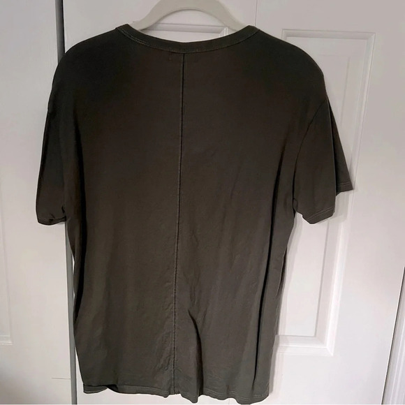 AG Relaxed U Neck T-shirt in Olive Green, Size Small - Picture 3 of 6